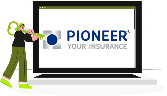 Pioneer Insurance logo, symbolizing trust and security